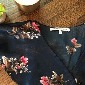 GORGEOUS Floral Wrap Blouse